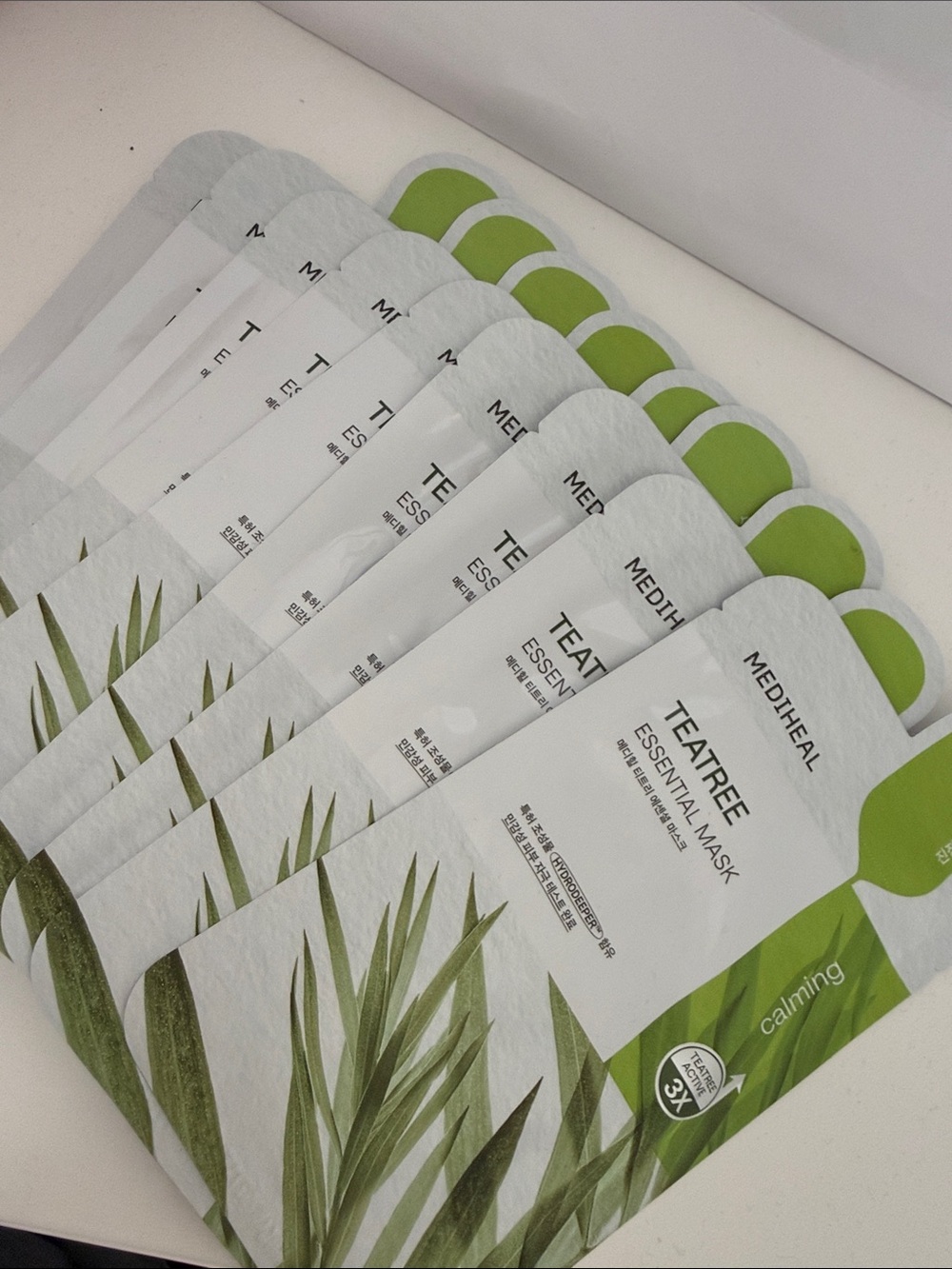 Mediheal Teatree Essential Face Masks - Green Calming Sheet Masks (9 pack)